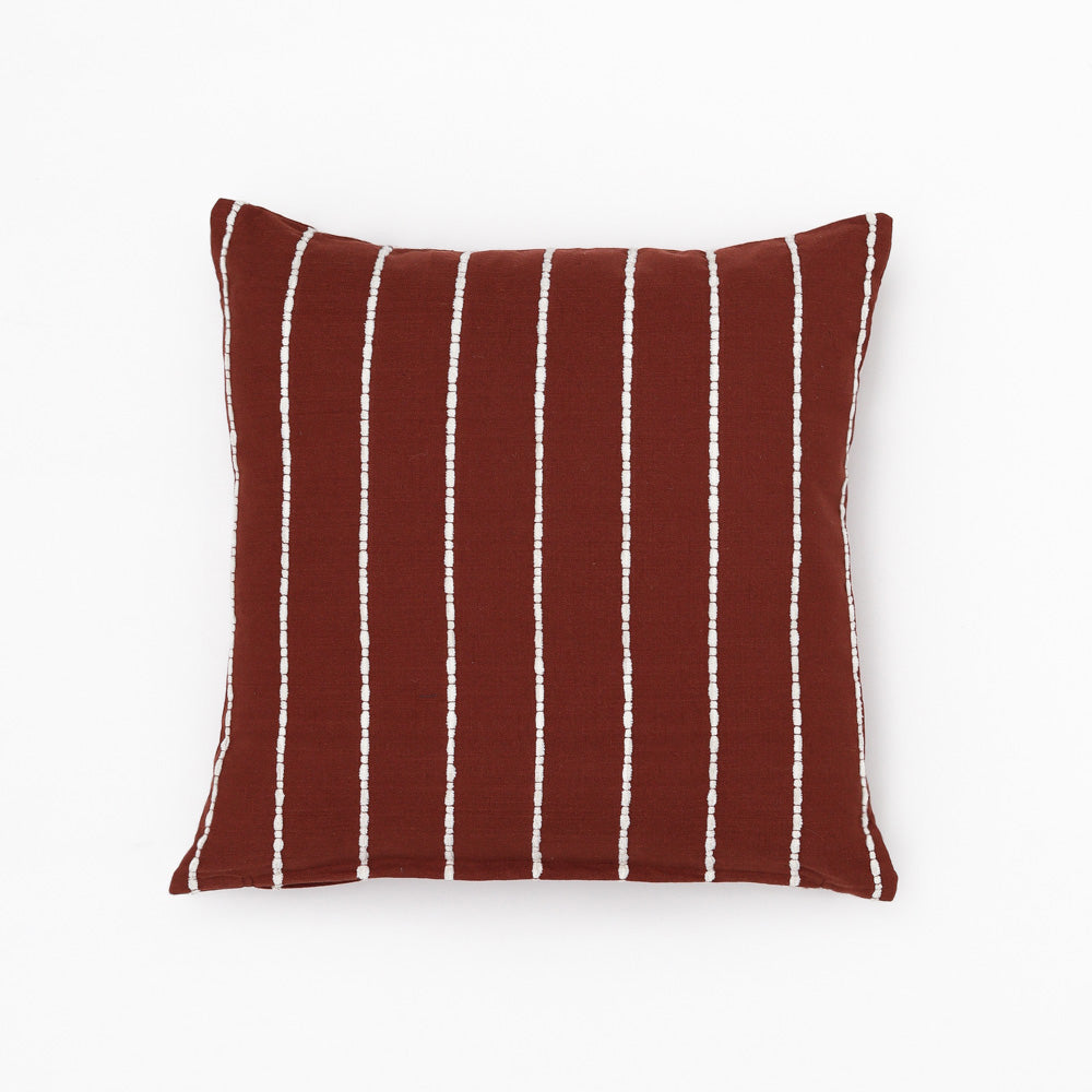 Funda Almohadón Rayas Bordada 45cm x 45cm