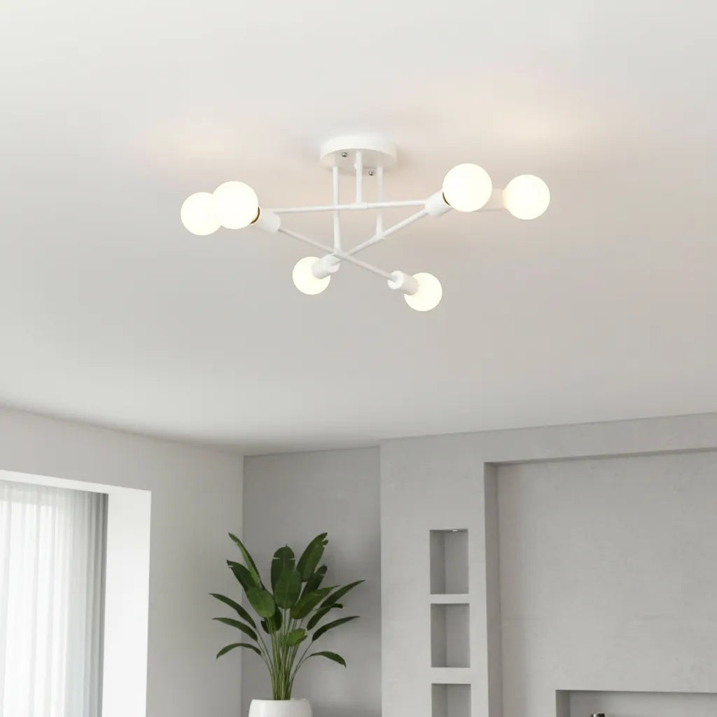 Lámpara Techo Zadar Araña Moderna 6 Luces