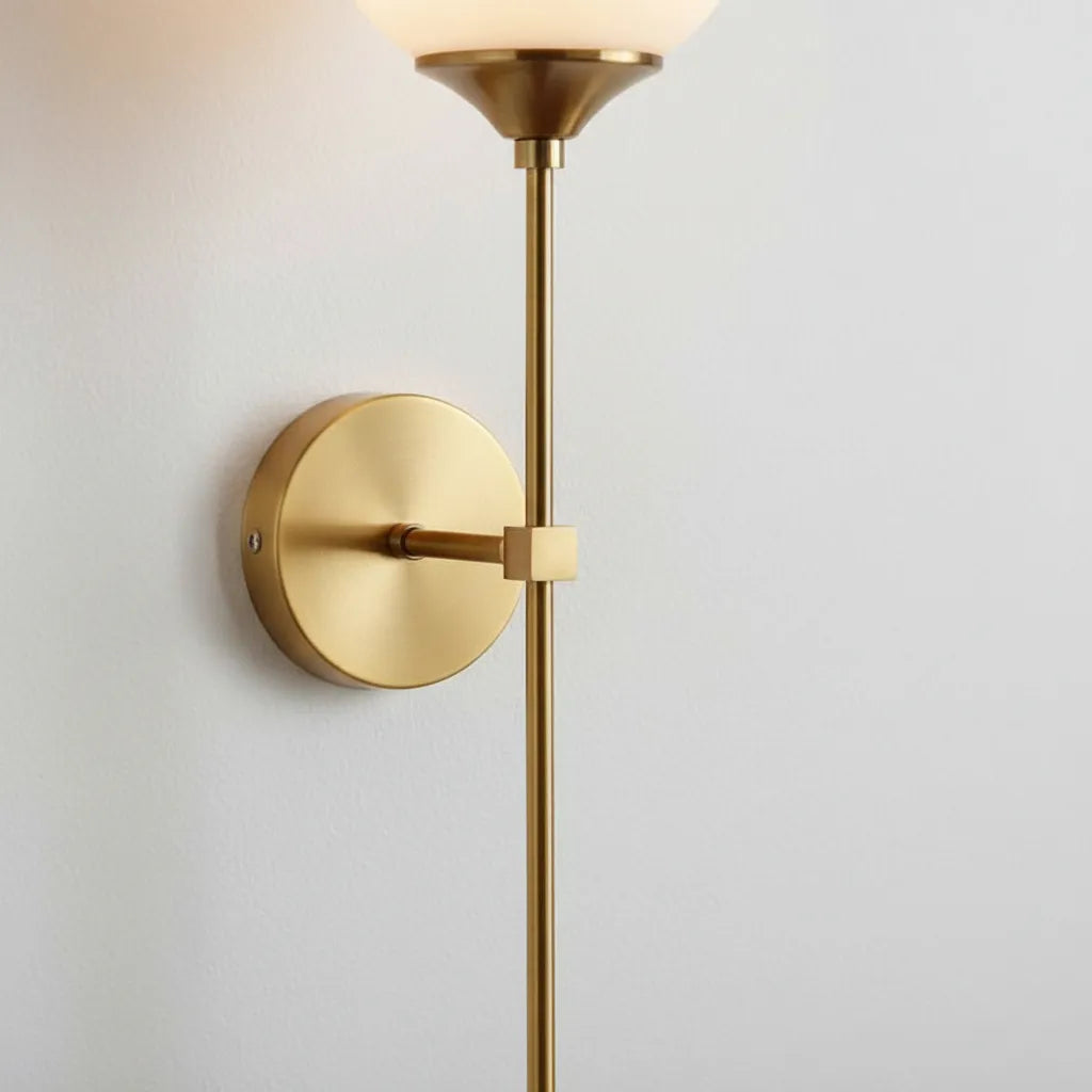 Aplique Pared Glasgow Esfera Globo Vidrio Opal