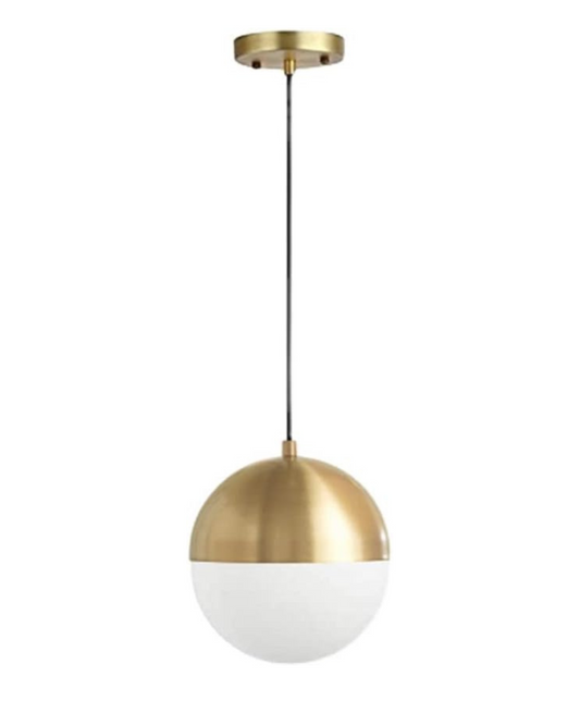 Colgante Techo Monaco Aluminio Vidrio Opal Dorado