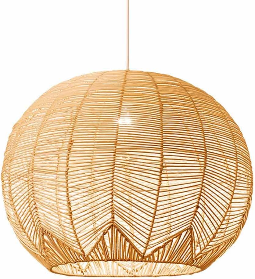 Lámpara Colgante Zen De Ratán Fibra Natural 42 Cm Natural