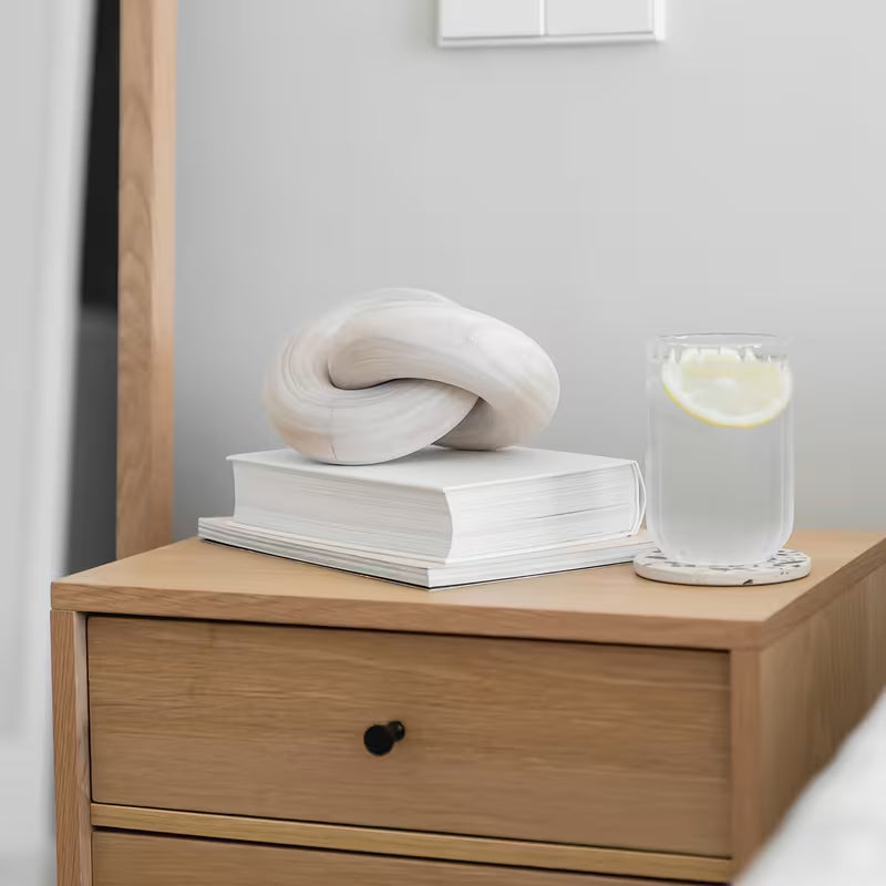 Escultura Nudo Cadena Madera Rustico Decoración