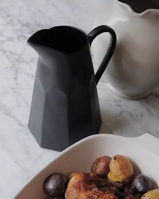 Jarrón, Florero, Jarra Negro Mate