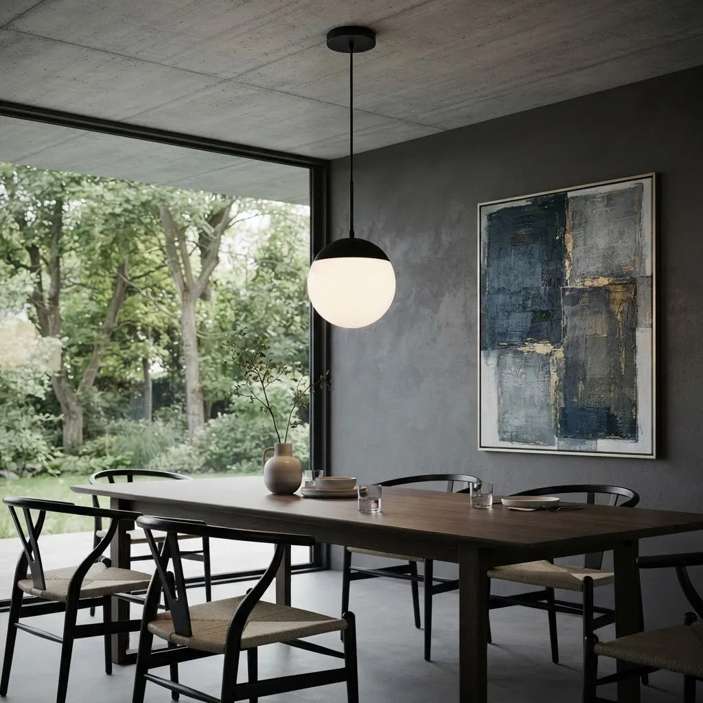 Colgante Techo Monaco Aluminio Vidrio Opal Dorado