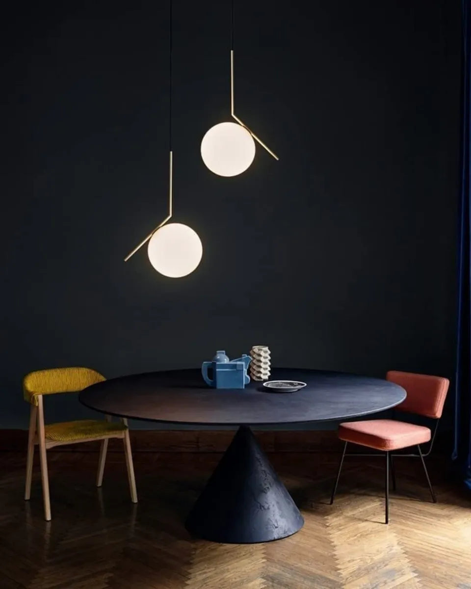 Colgante Lámpara Techo Montecarlo Globo Esfera Vidrio Opal