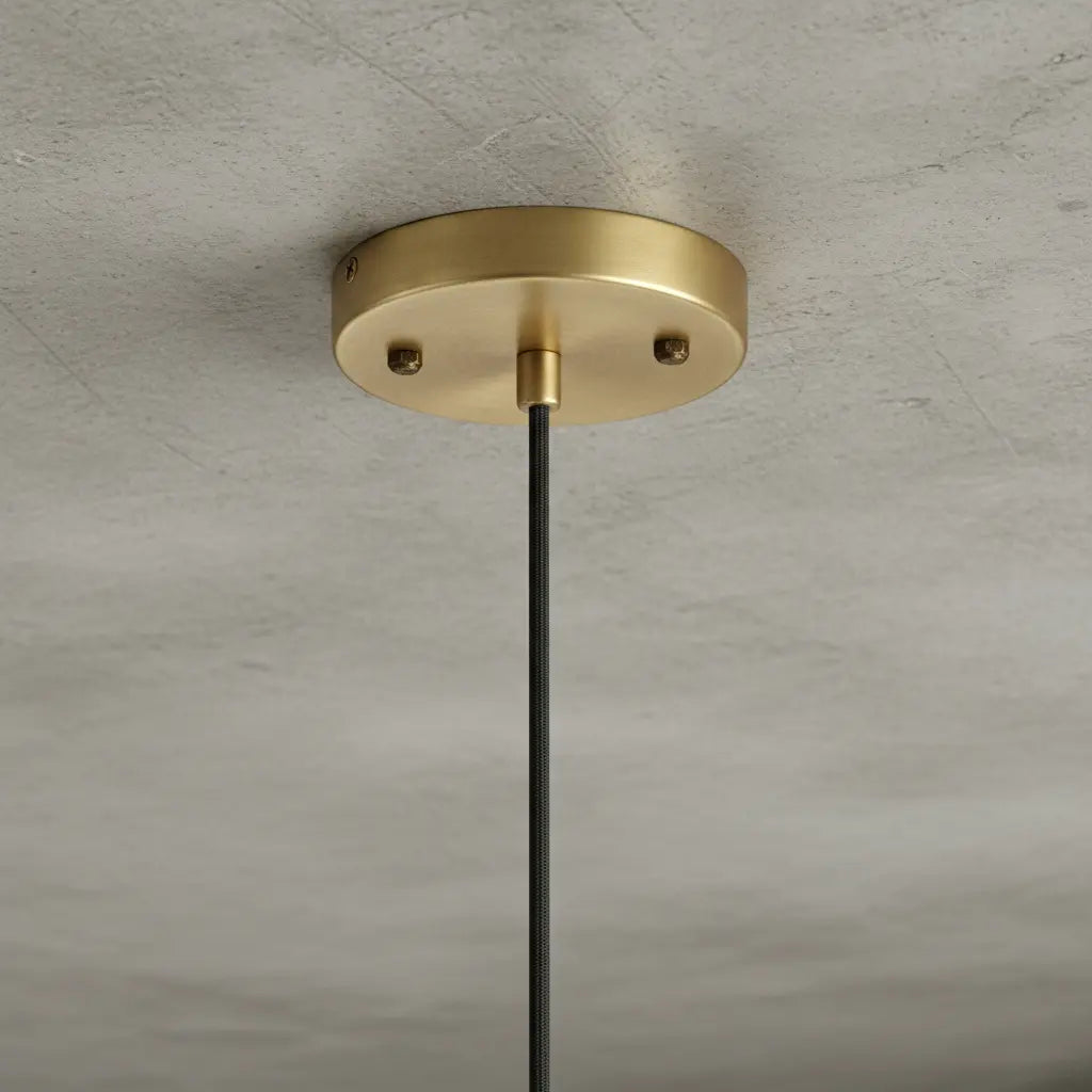 Colgante Techo Monaco Aluminio Vidrio Opal Dorado