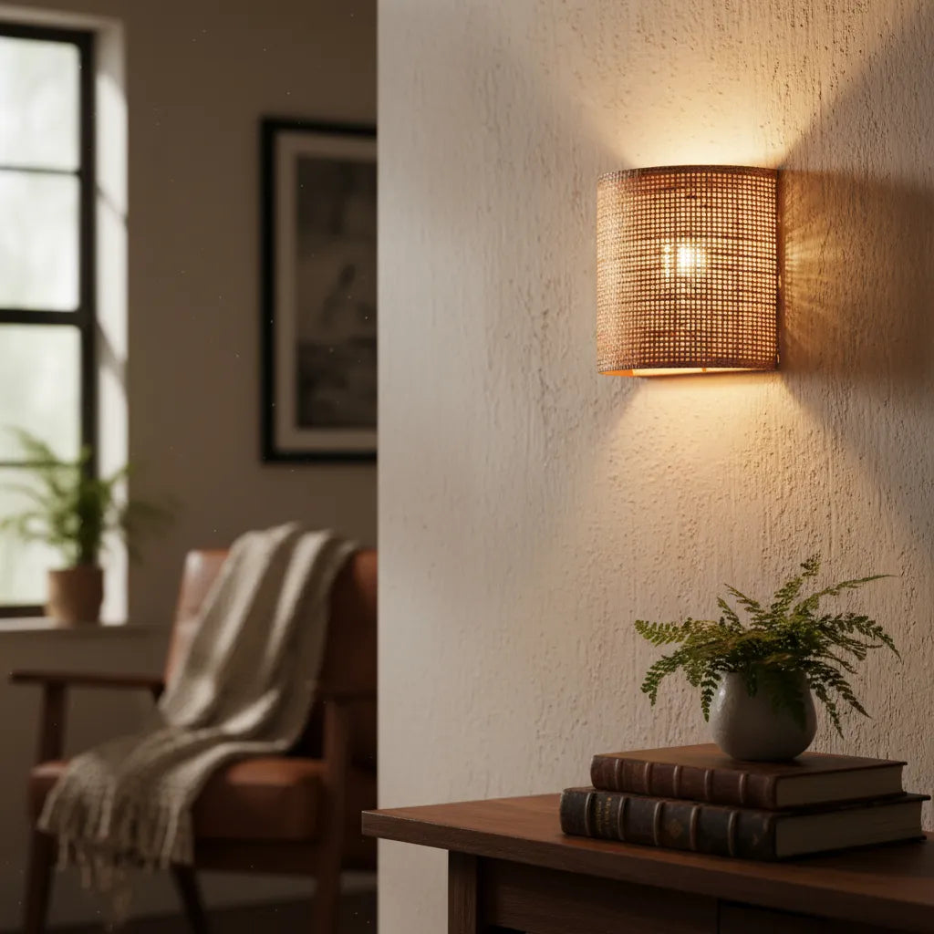 Aplique De Pared Aiko Fibra Natural