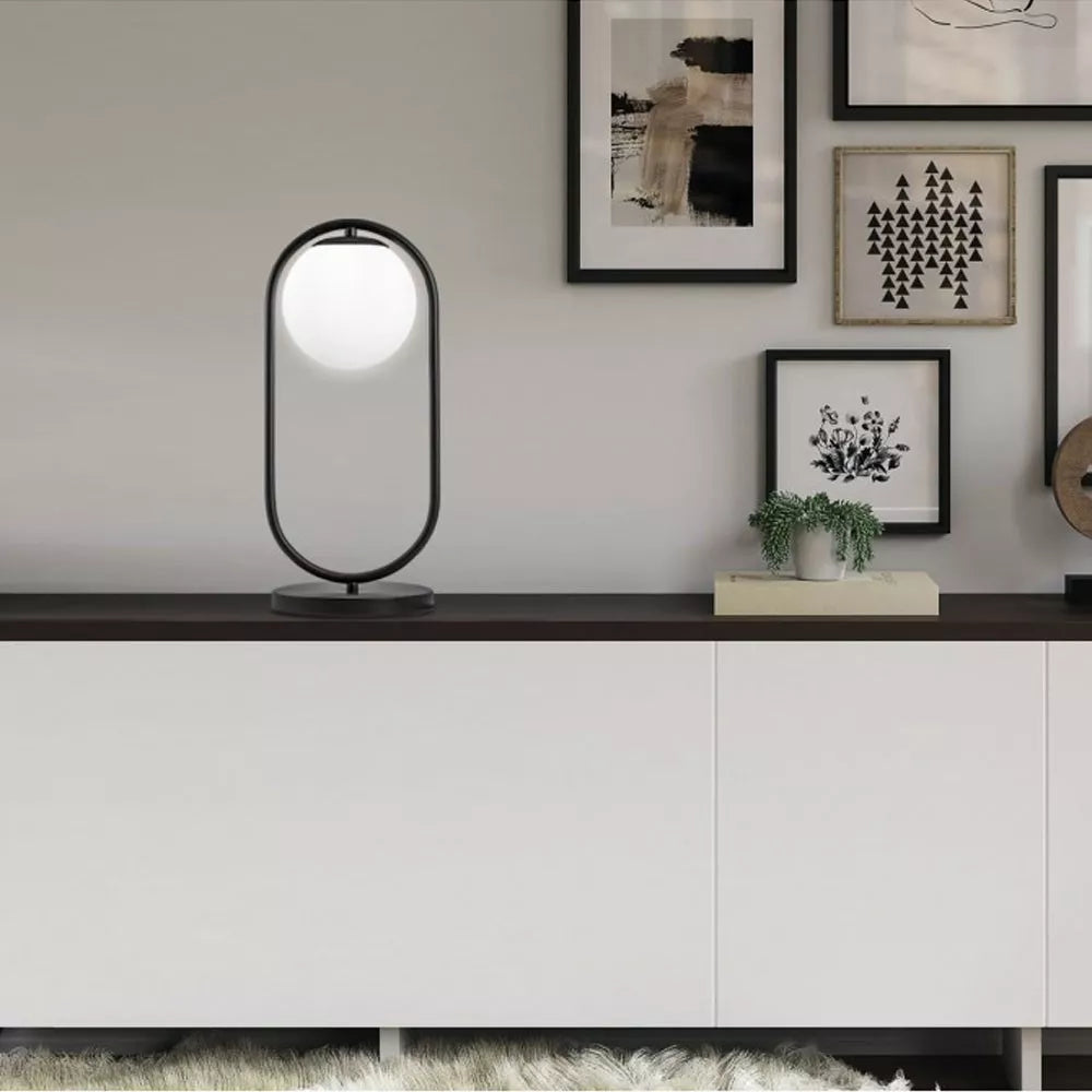 Portátil, Lampara Mesa Globo Opal