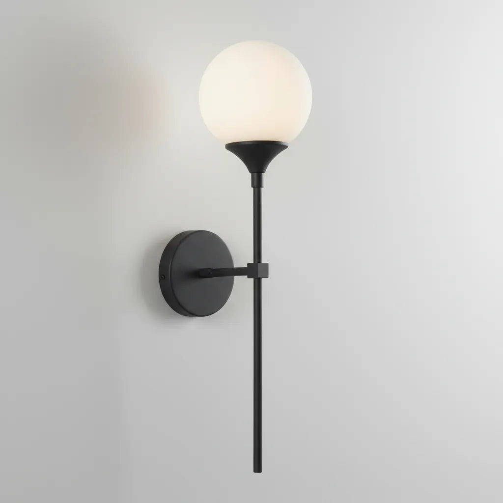 Aplique Pared Glasgow Esfera Globo Vidrio Opal