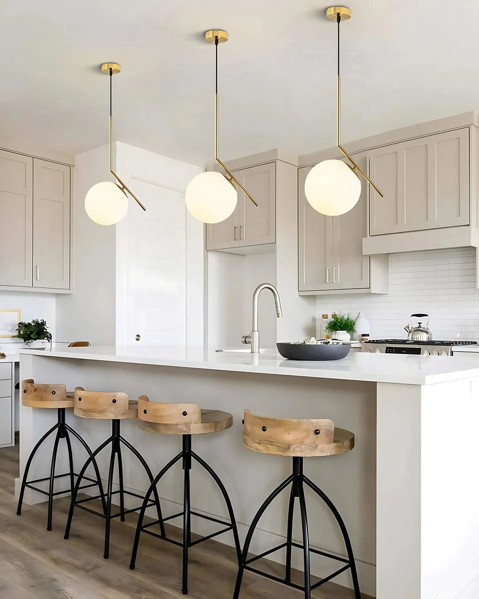 Colgante Lámpara Techo Montecarlo Globo Esfera Vidrio Opal