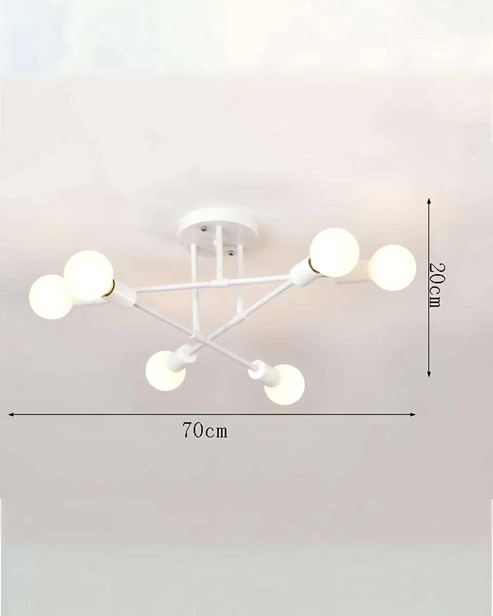 Lámpara Techo Zadar Araña Moderna 6 Luces