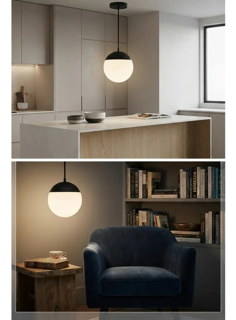 Colgante Techo Monaco Aluminio Vidrio Opal Dorado