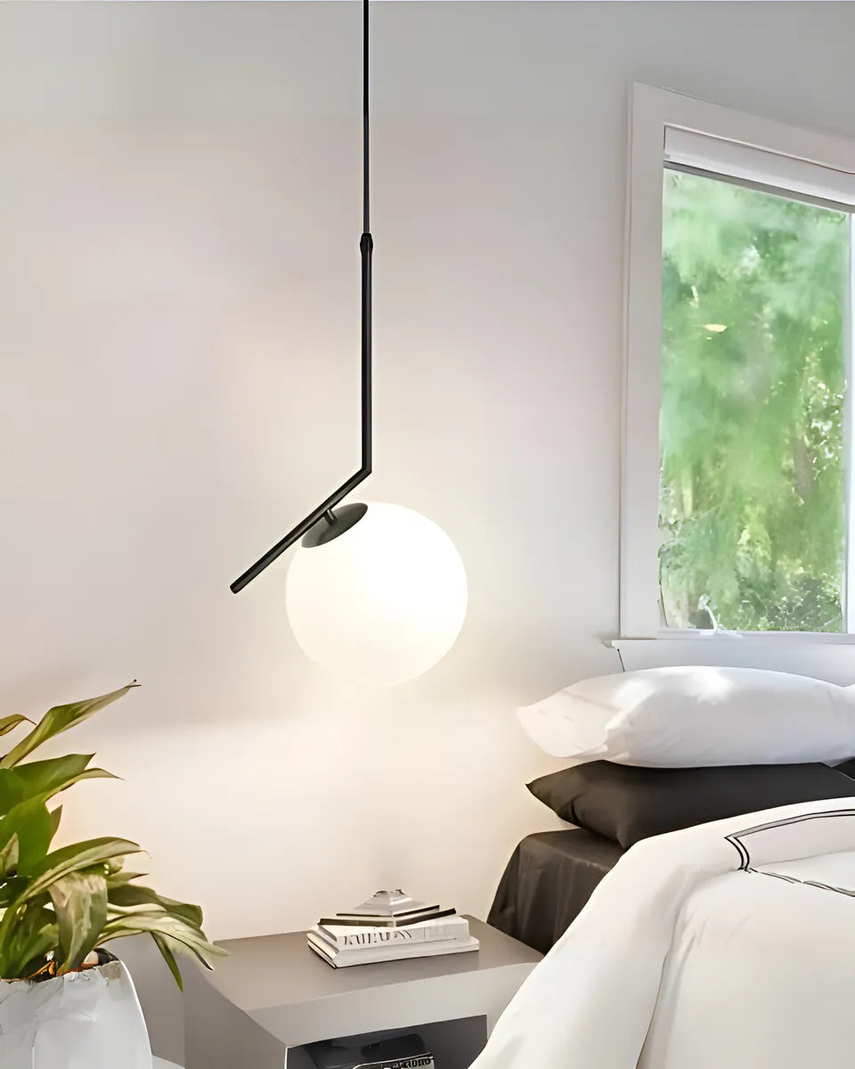 Colgante Lámpara Techo Montecarlo Globo Esfera Vidrio Opal