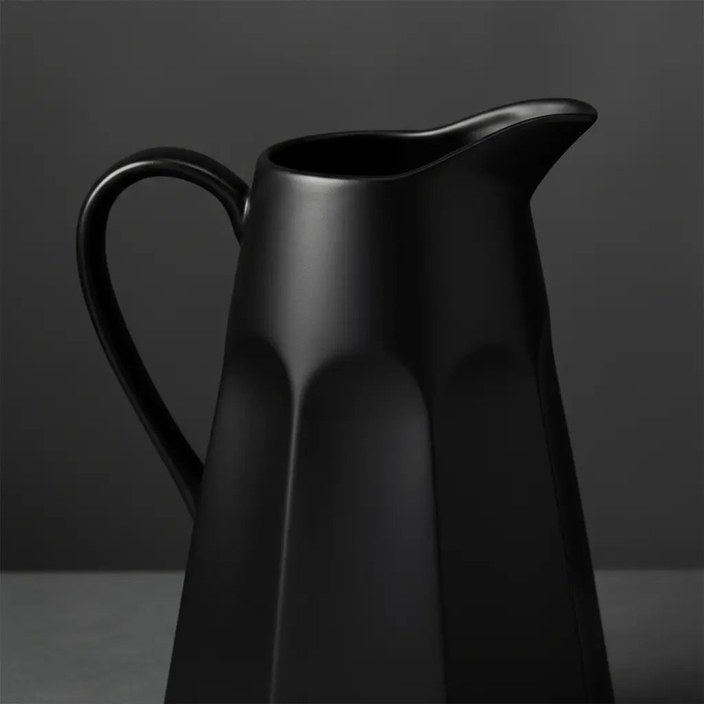 Jarrón, Florero, Jarra Negro Mate