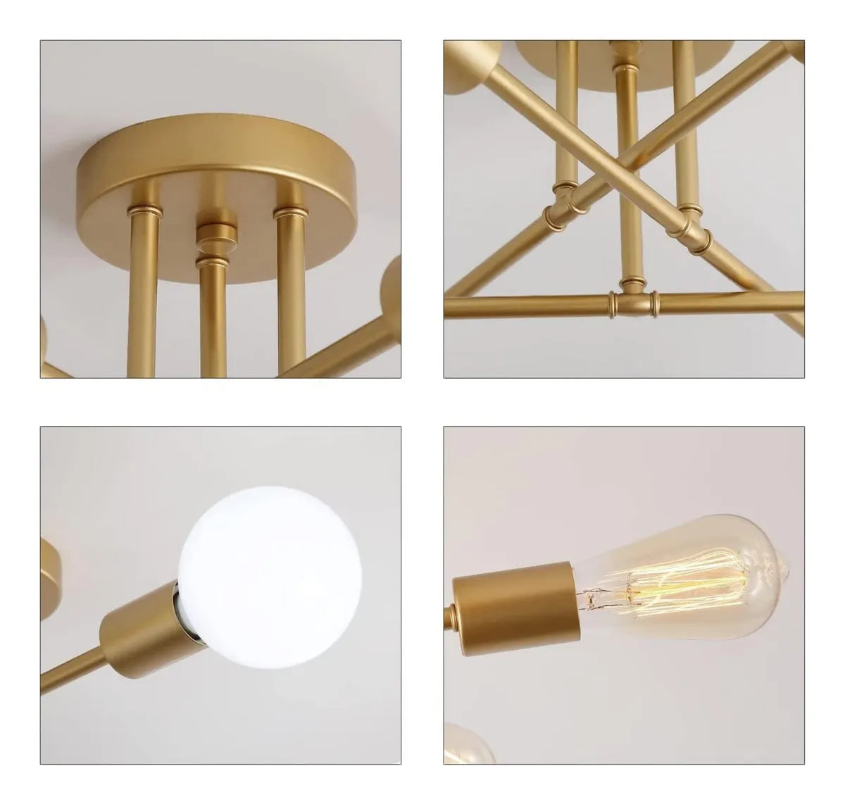 Lámpara Techo Zadar Araña Moderna 6 Luces