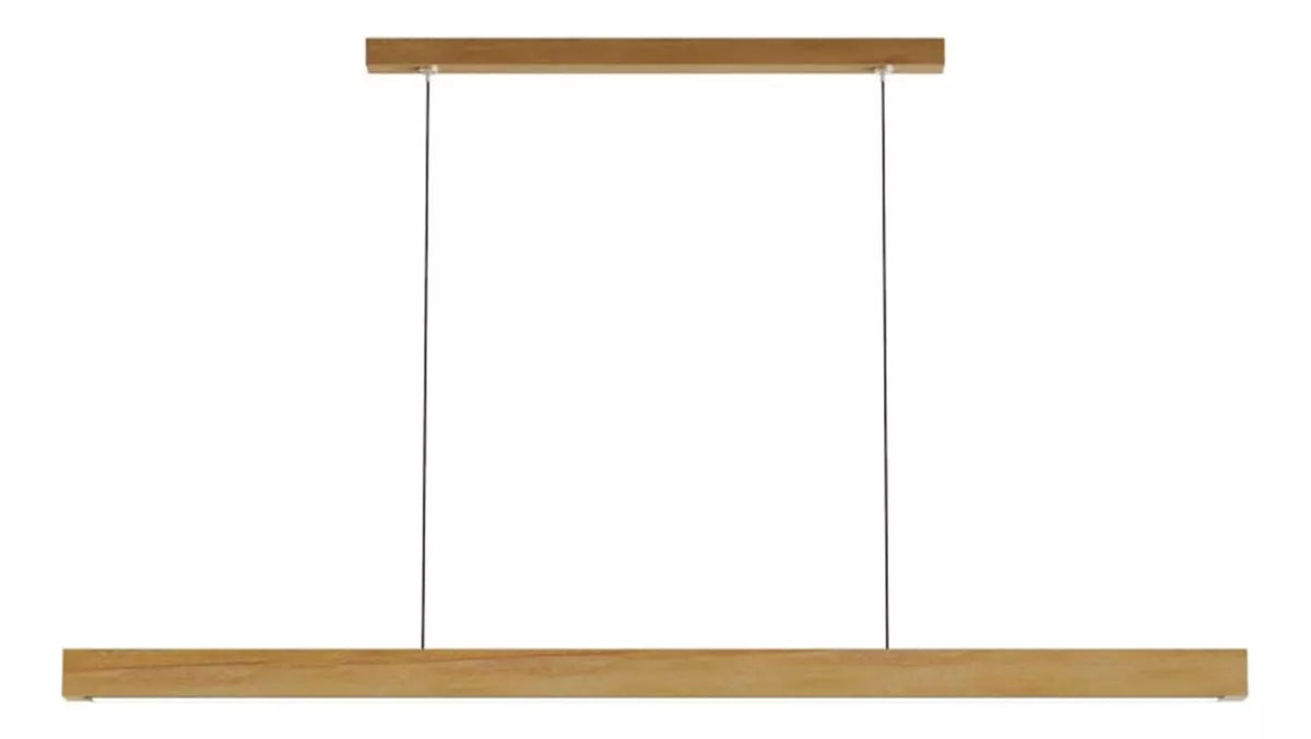 Lámpara Colgante Lineal Basilea Barra Led Madera