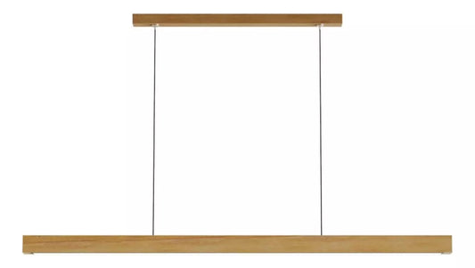Lámpara Colgante Lineal Basilea Barra Led Madera