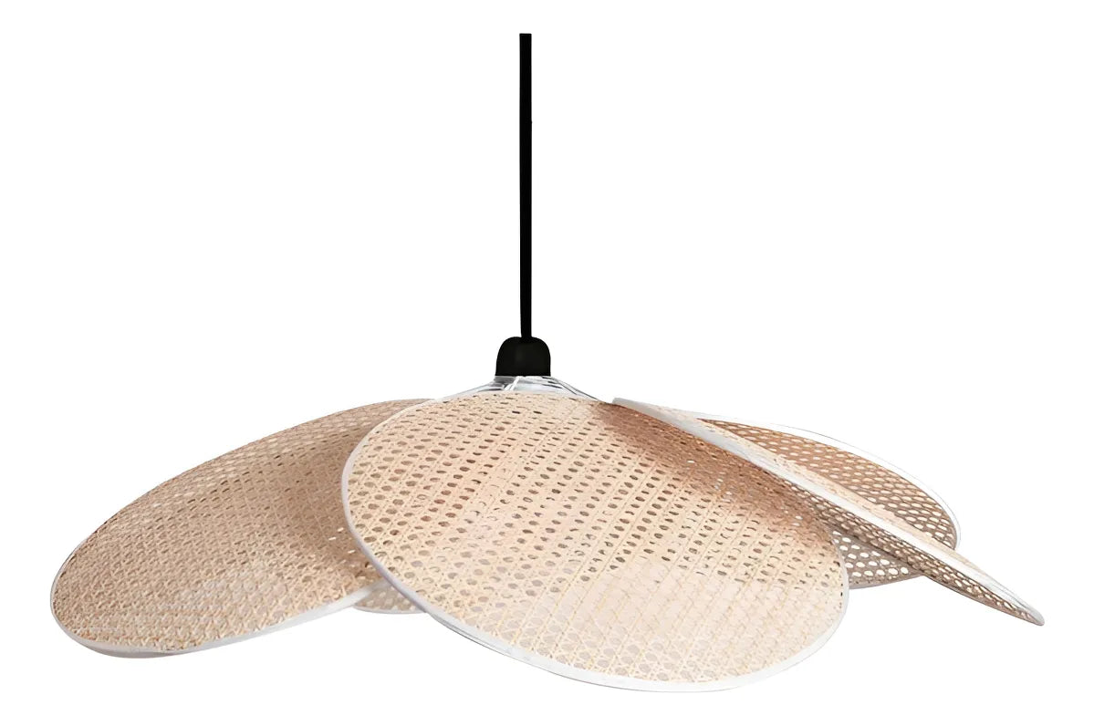 Colgante Techo Magnolia Fibra Natural Ratán Mimbre Ondulada Bohemio