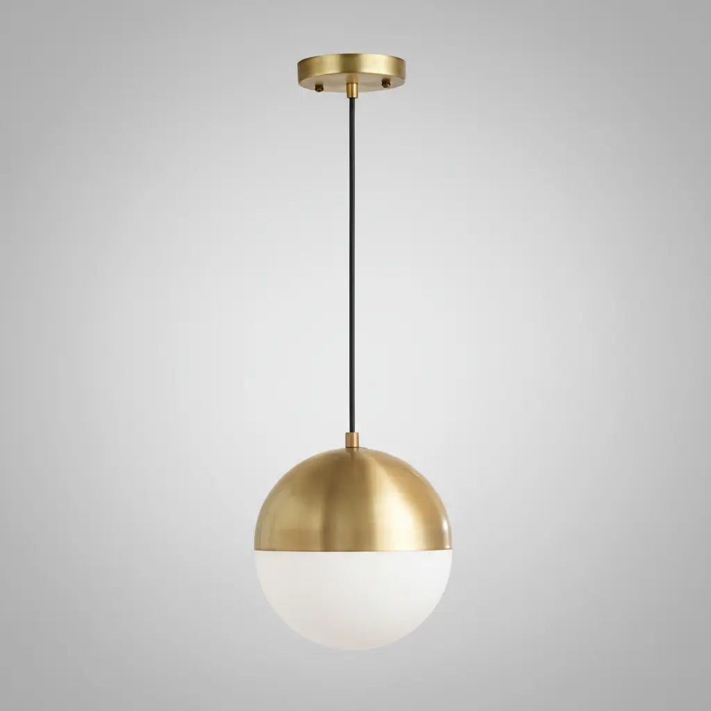 Colgante Techo Monaco Aluminio Vidrio Opal Dorado