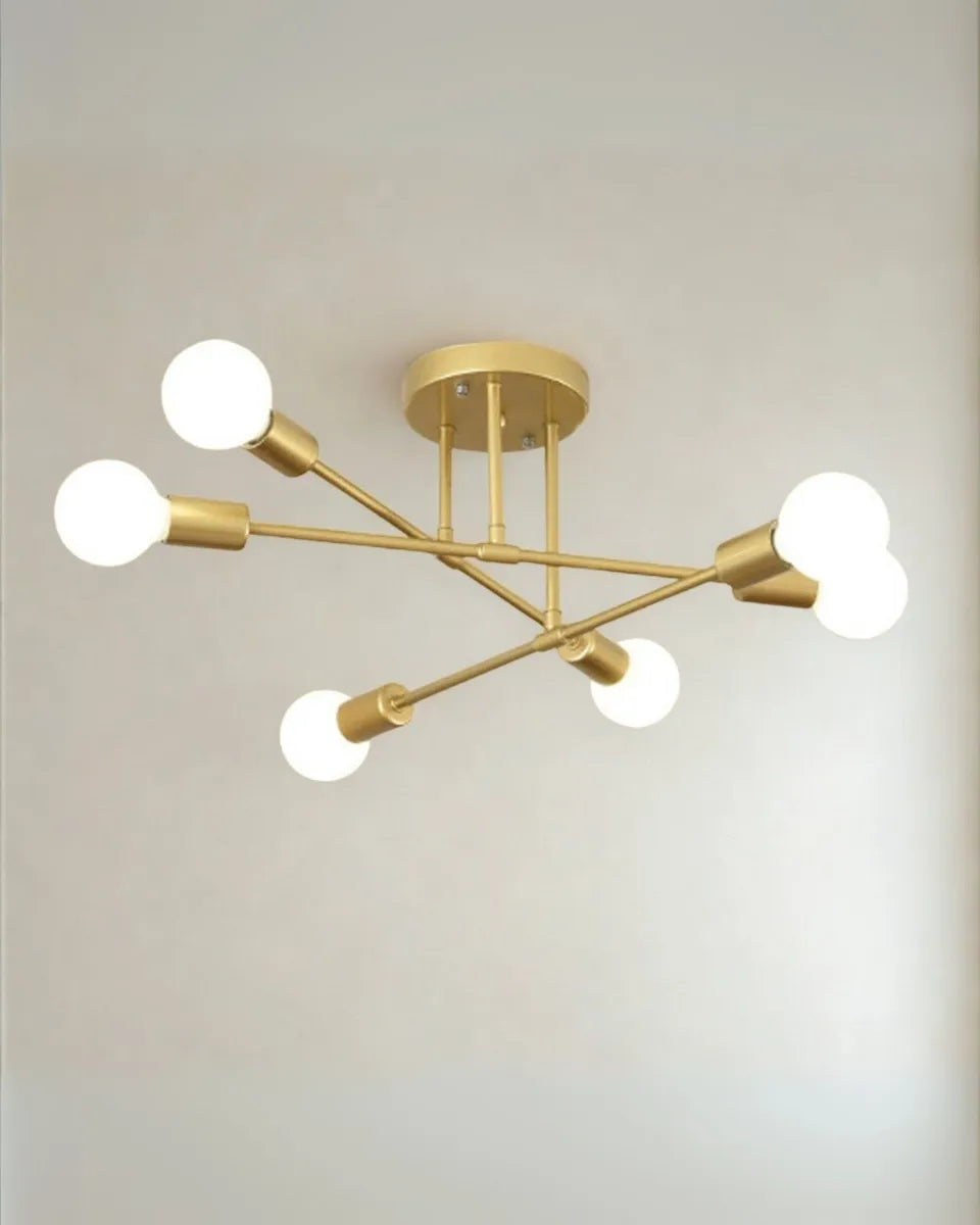 Lámpara Techo Zadar Araña Moderna 6 Luces