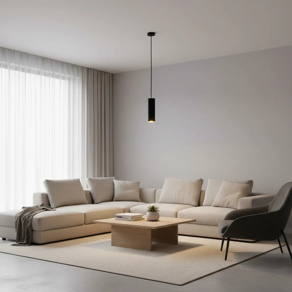 Lámpara Colgante Techo Estocolmo Cilindro Slim Estocolmo