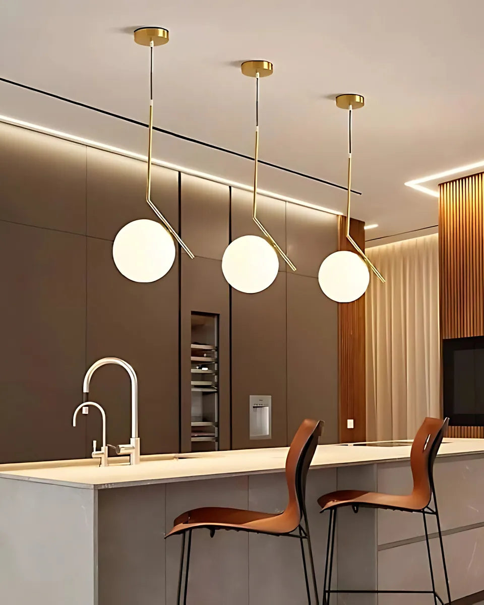 Colgante Lámpara Techo Montecarlo Globo Esfera Vidrio Opal