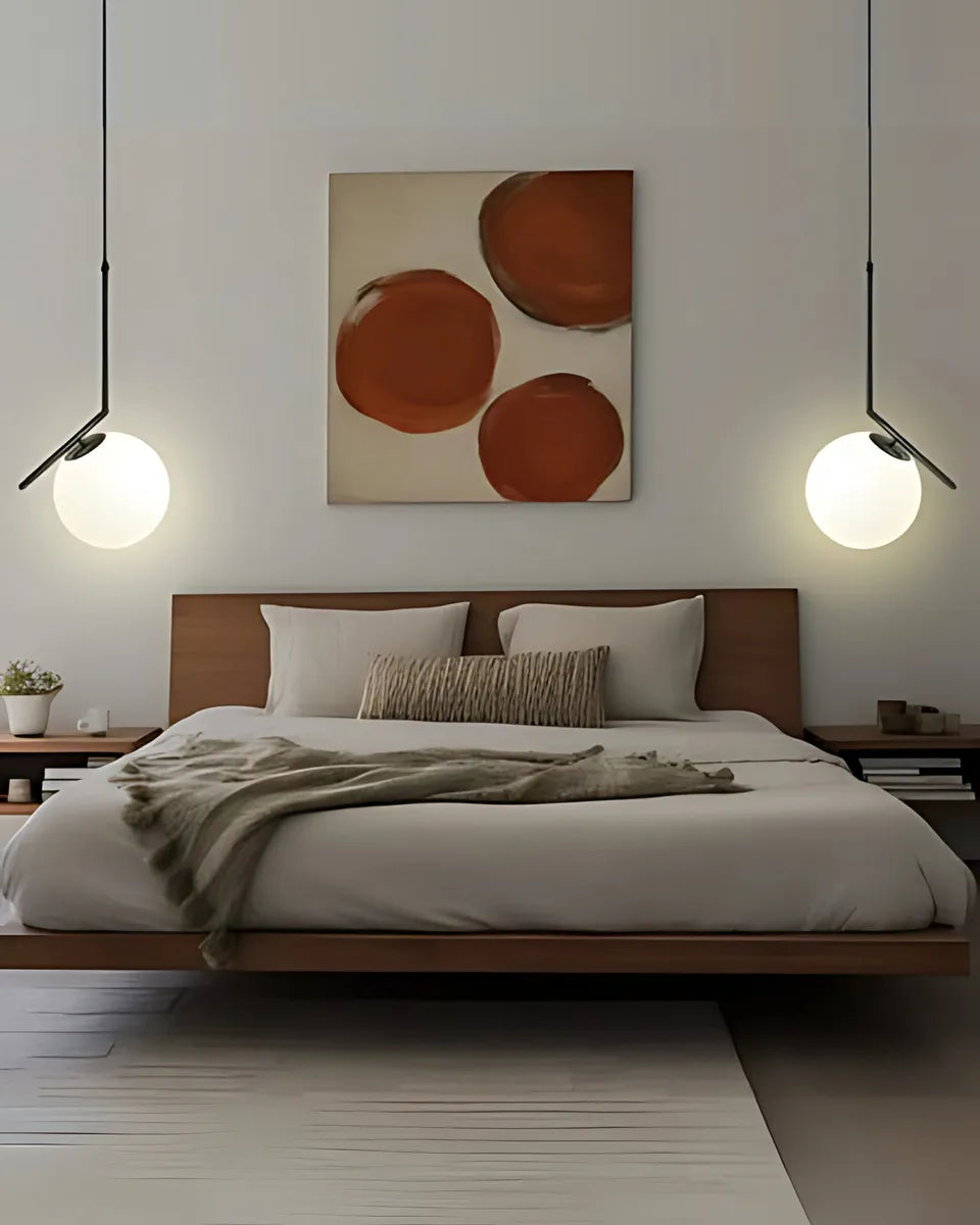 Colgante Lámpara Techo Montecarlo Globo Esfera Vidrio Opal